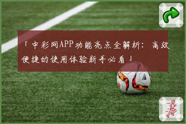 「中彩网APP功能亮点全解析：高效便捷的使用体验新手必看」